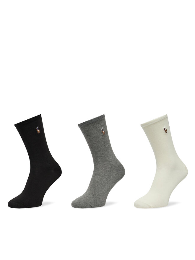 Lot de 3 paires de chaussettes hautes femme Polo Ralph Lauren 455955241001 Multicolore chaussures