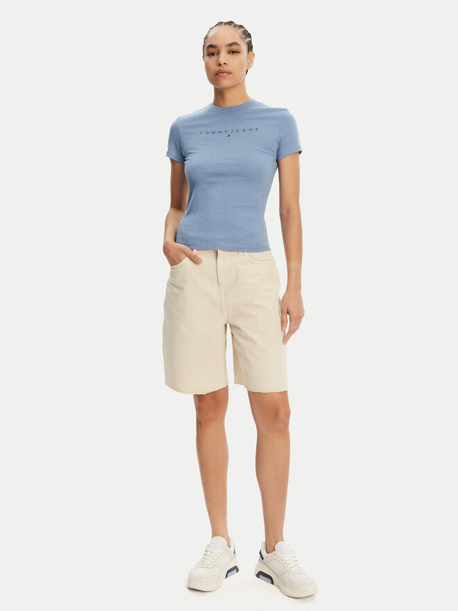 Tommy Jeans Tommy Jeans Camiseta Tonal Linear DW0DW20315 Azul Slim Fit