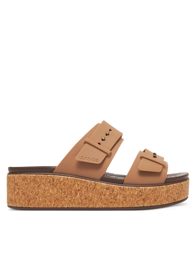 Crocs Pantoletten Crocs Brooklyn Cork Buckle 211252 Beige