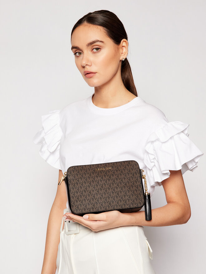 Handtasche MICHAEL Michael Kors Jet Set 32F8GF5M2B Braun eschuhe.at