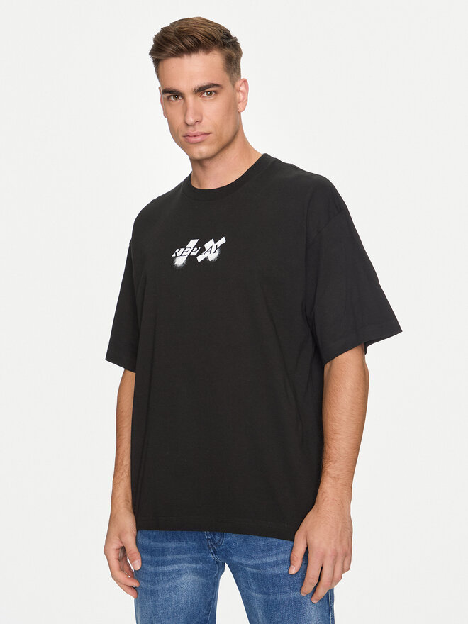 REPLAY Replay T-Shirt MMG330.000.23454 Μαύρο Oversize