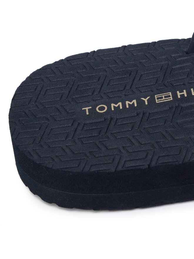 Tommy Hilfiger Zehentrenner Tommy Hilfiger Hardware Detail Beach Thong FW0FW04370 Dunkelblau