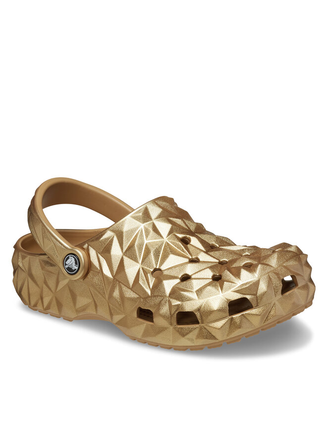 Crocs Pantoletten Crocs Cls Metallic Geometric Clog 210002 Goldfarben