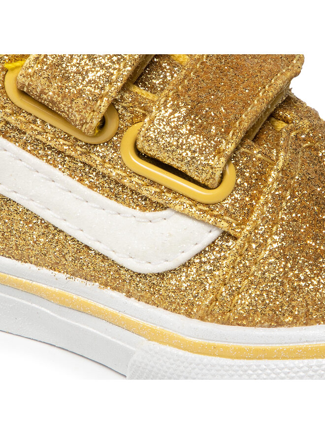Gold sequin vans top
