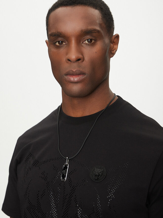 PHILIPP PLEIN Naszyjnik PHILIPP PLEIN $Kull Bones PJWEA05NU Czarny