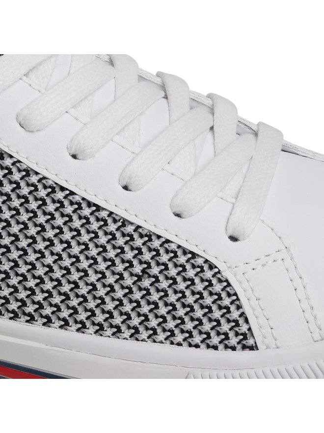 Sneakersy Tommy Jeans Textile City Sneaker EM0EM00199 Bila eobuv.cz