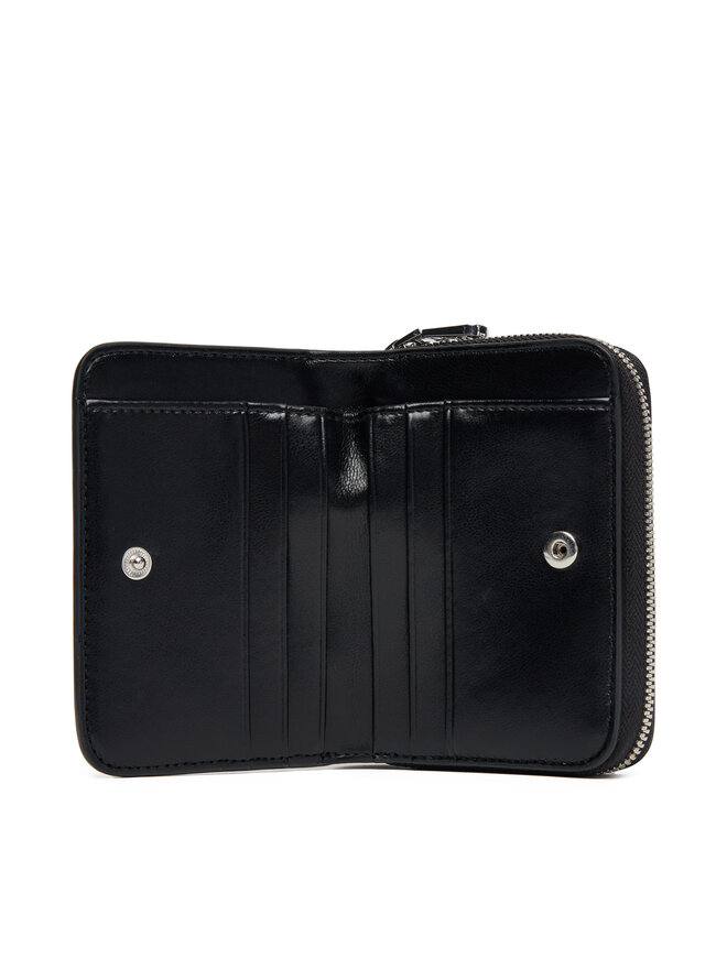 Calvin Klein Μικρό Πορτοφόλι Γυναικείο Calvin Klein Lizard Embossed Lthr Med Flap Zi LV04F1067G Μαύρο