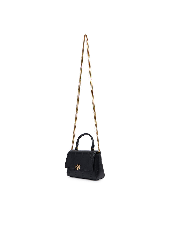 Tory Burch Сумка Tory Burch Charlie Quilted Mini Top Handle Chain Wallet 186032 Чорний