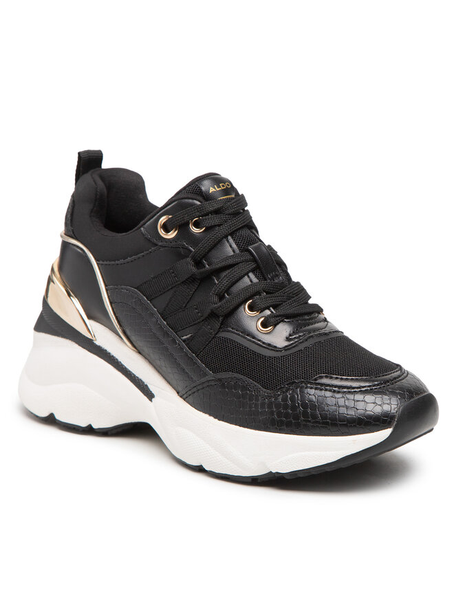 Aldo black and gold sneakers hotsell