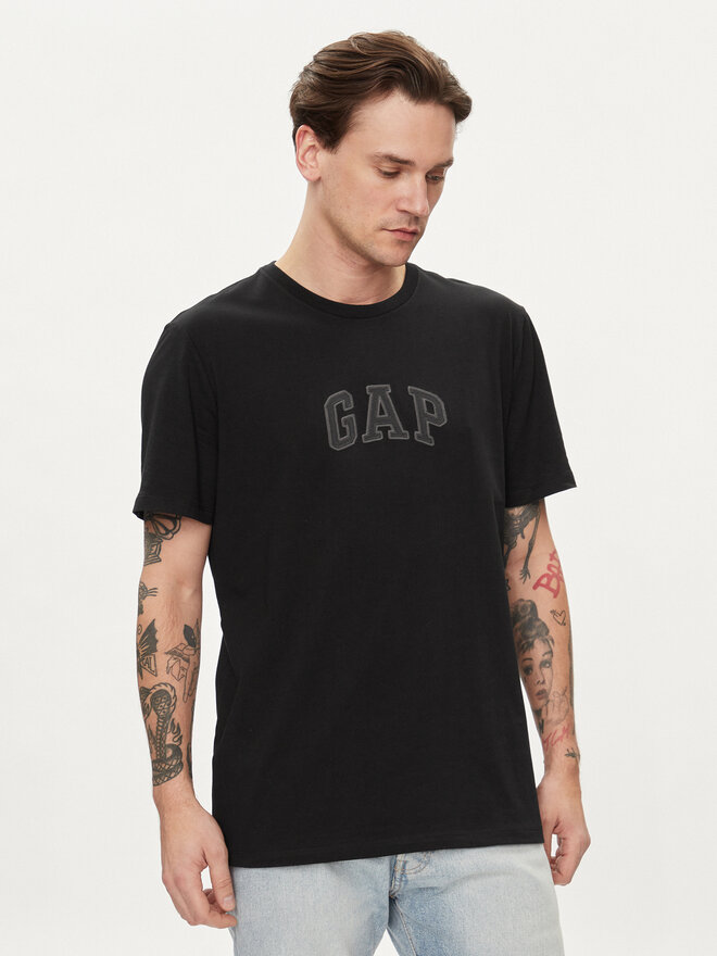 Gap Gap Marškinėliai 570044-02 Juoda Regular Fit
