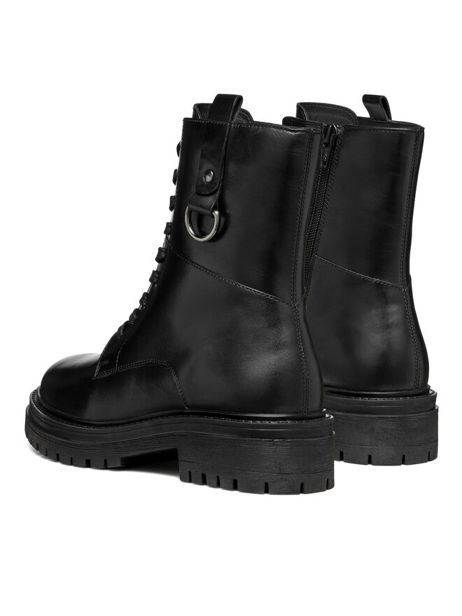 Geox Schnürschuhe Geox D Iridea D46HRB 00043 C9999 Schwarz