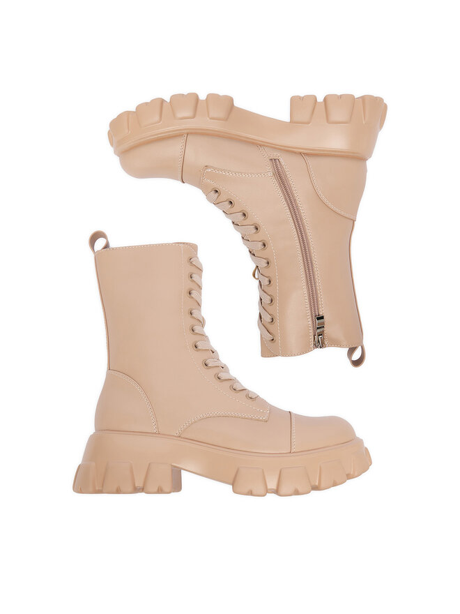DeeZee Botines planos DeeZee 1709-1 Beis