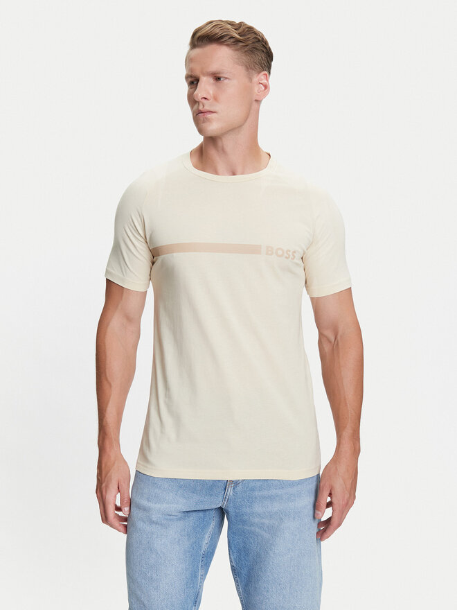 BOSS BOSS Camiseta 50517970 Beis Slim Fit
