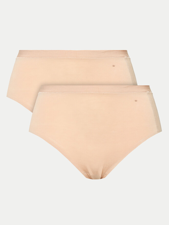 Triumph Triumph Set 2 parov klasičnih spodnjih hlačk z visokim pasom Smart Natural 10214889 Bež