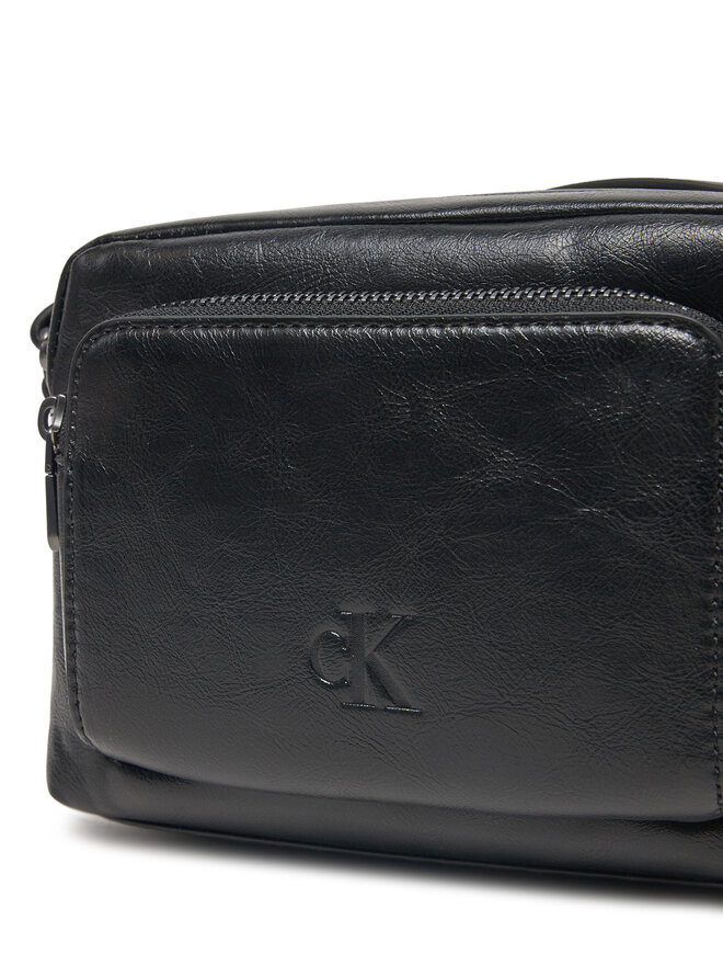 Calvin Klein Jeans Плоска сумка Calvin Klein Jeans Tumbled Camera Bag Pu K50K512988 Чорний