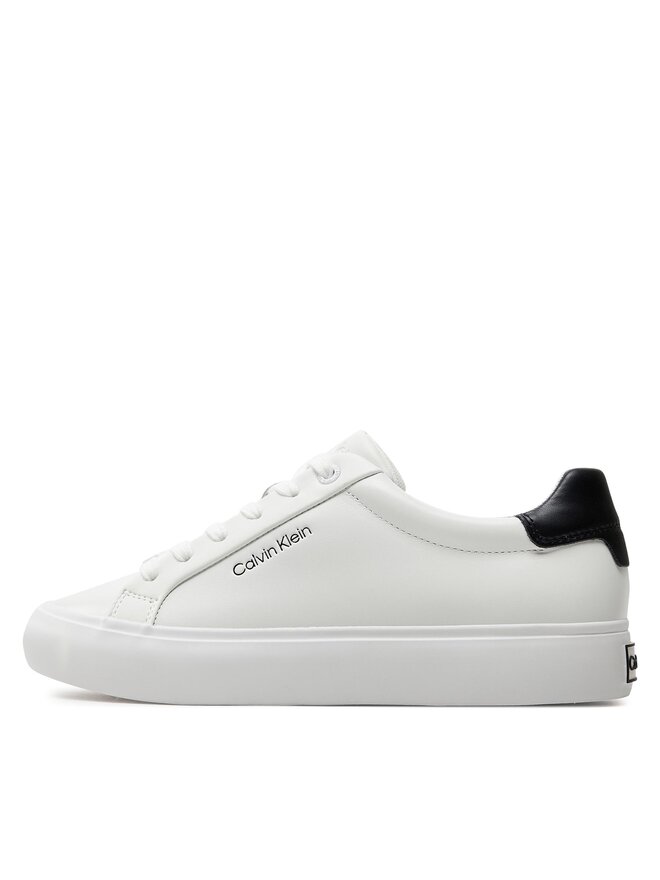 Calvin Klein Сникърси Calvin Klein Vulcanized Lace Up Lth HW0HW02037 Бял