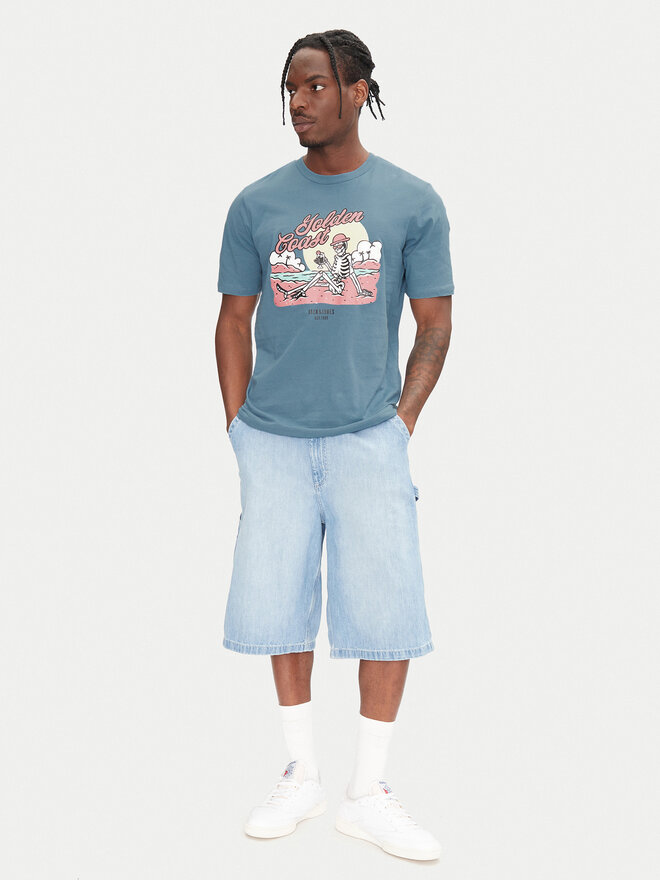 Jack&Jones Jack&Jones Majica Eljah 12268472 Modra Relaxed Fit