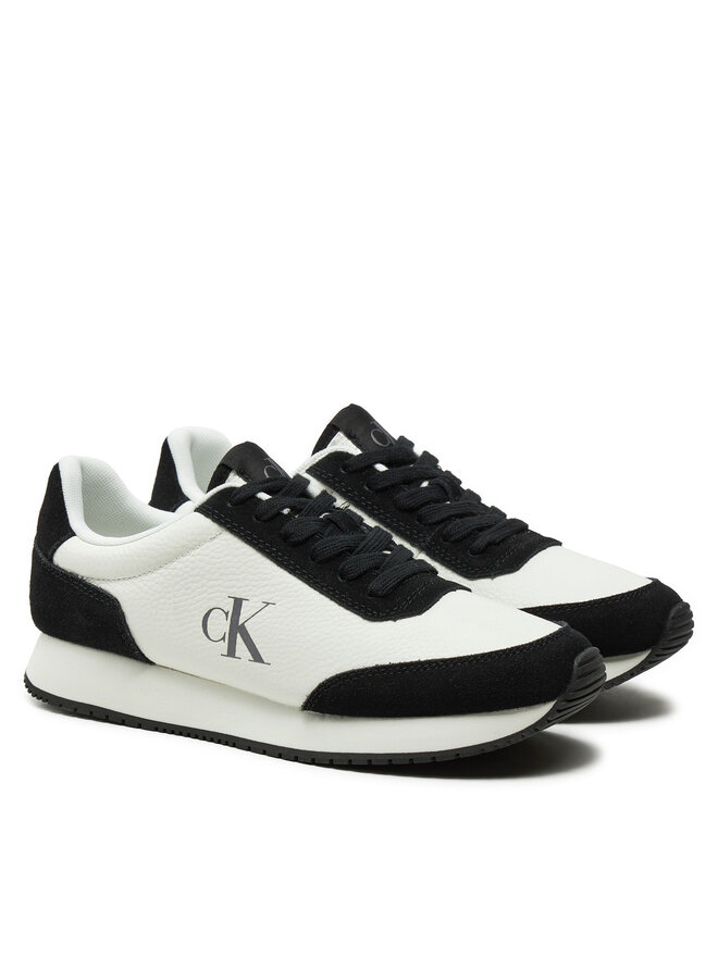 Calvin Klein Jeans Αθλητικά Calvin Klein Jeans Runner Laceup Low Mix Mg YW0YW01798 Λευκό