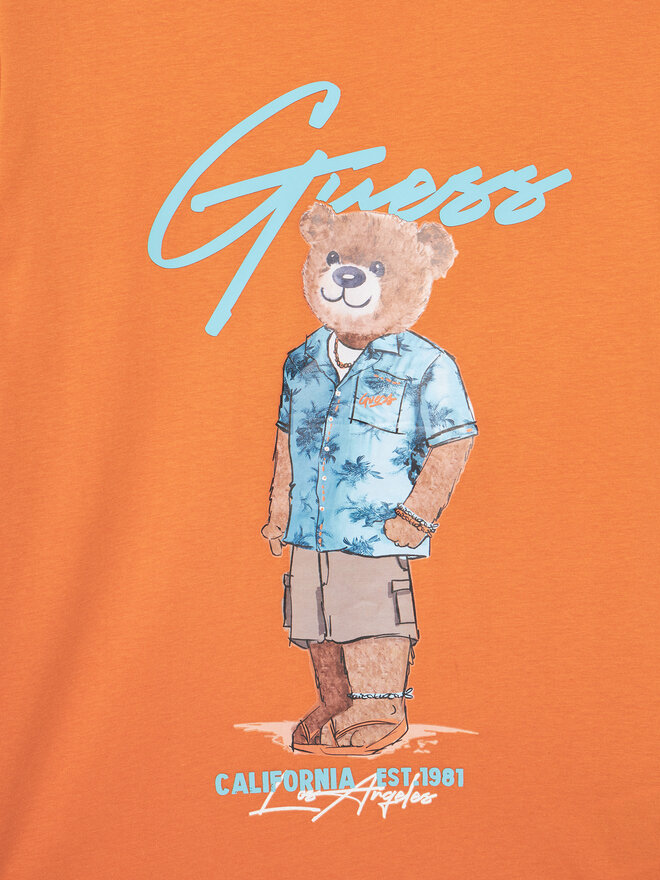 Guess Guess Футболка L6GI09 K8HM4 Оранжевий Regular Fit
