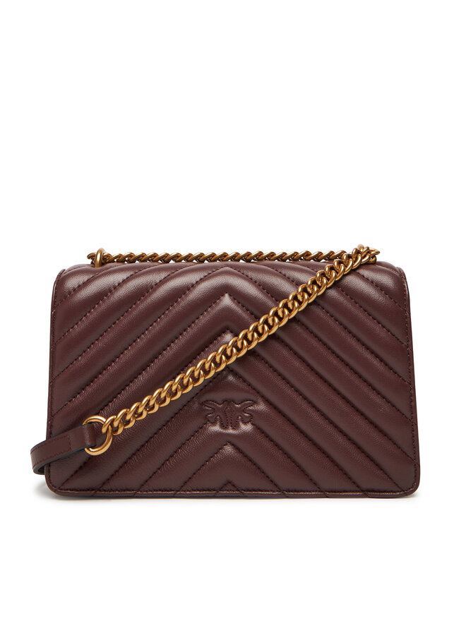 PINKO Handtasche PINKO Love One Mini Dc AI 25-26 PLTT 100074 A0GK Dunkelrot