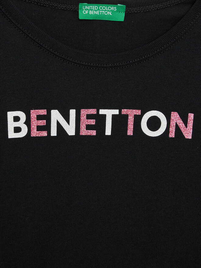 United Colors Of Benetton United Colors Of Benetton T-Shirt 3I1XC10D1 Μαύρο Regular Fit