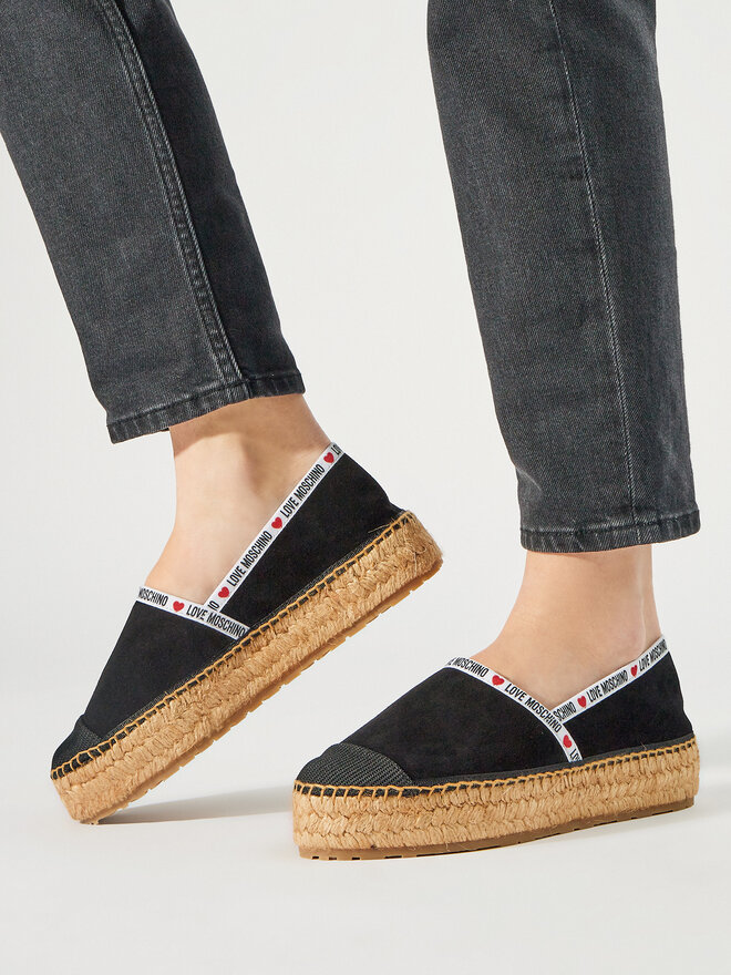 LOVE MOSCHINO Espadrilky LOVE MOSCHINO JA10553G0IIG0000 Čierna
