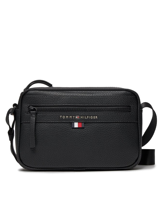 Tommy Hilfiger Плоска сумка Tommy Hilfiger Essential Pu Ew Reporter AM0AM12093 Чорний