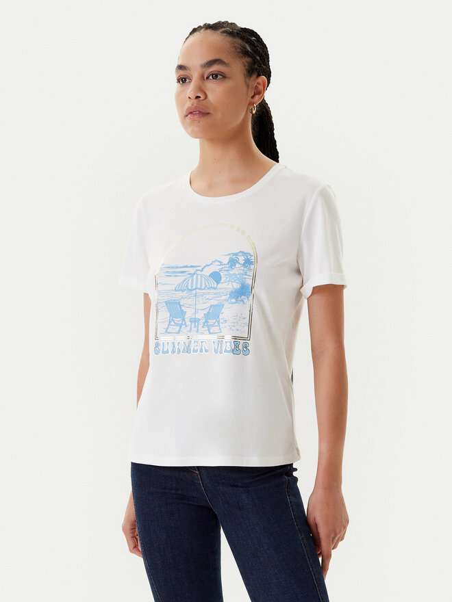 Morgan Morgan Camiseta 251-DVIBES Blanco Regular Fit