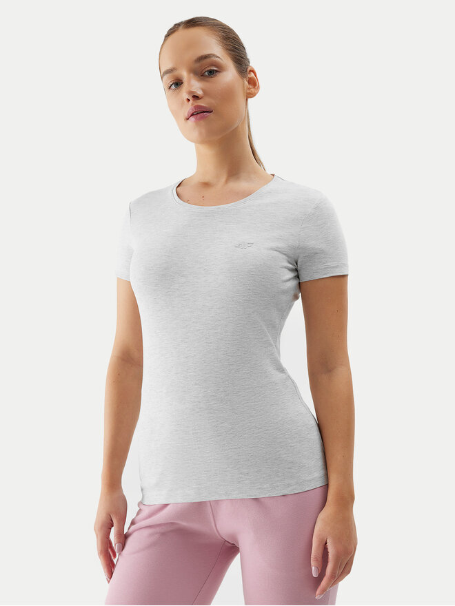 4F 4F Camiseta 4FWSS24TTSHF1161 Gris Slim Fit