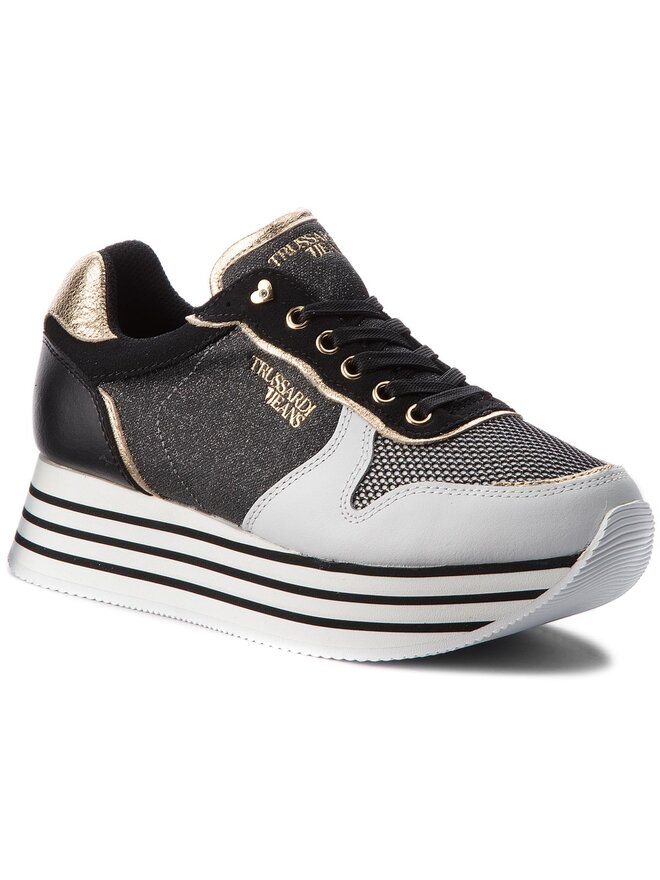 Sneakersy Trussardi 79A00246 Czarny | eobuwie.com.pl