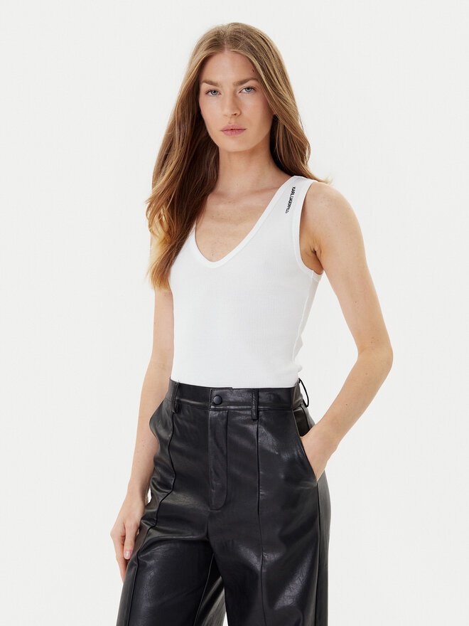 KARL LAGERFELD KARL LAGERFELD Top A3W17005 Blanco Slim Fit