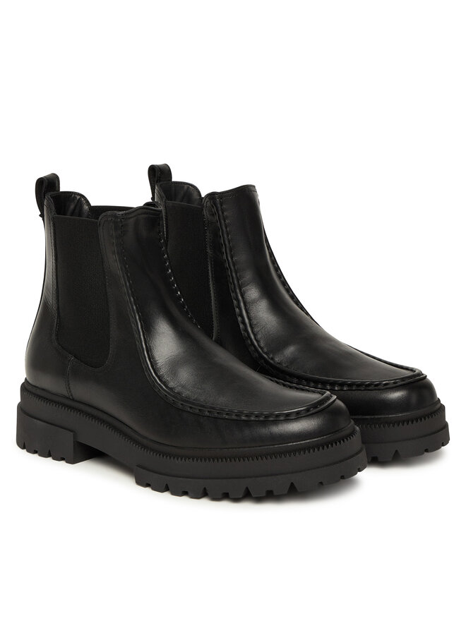 Tommy Hilfiger Klassische Stiefeletten Tommy Hilfiger Th Chunky Dress Casual Chel FM0FM05763 Schwarz
