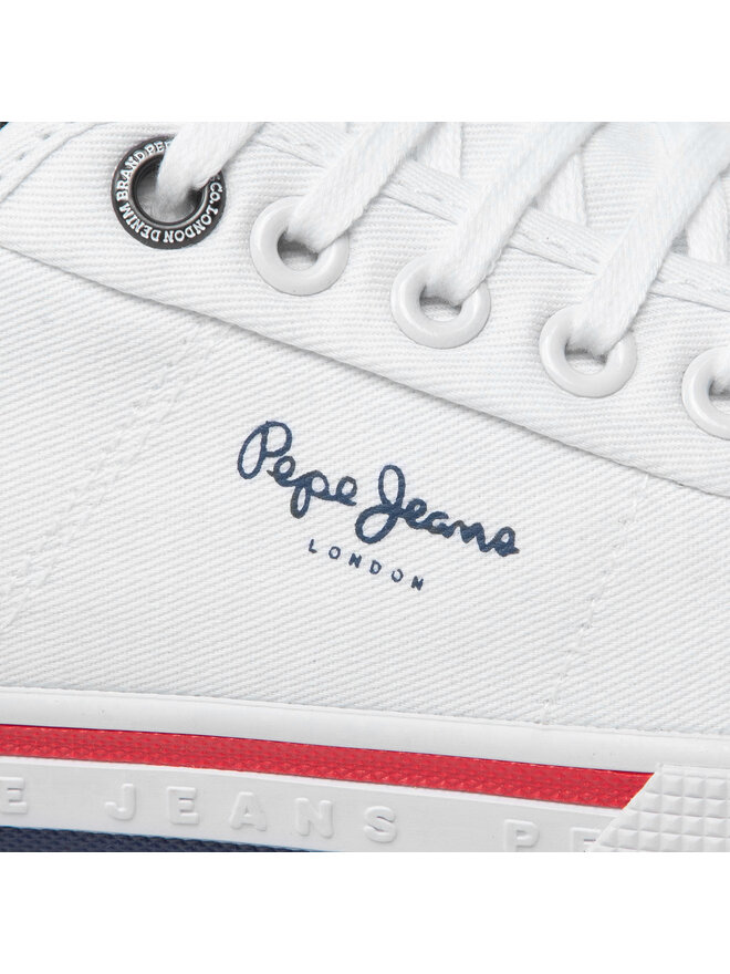 Pepe Jeans Πάνινα παπούτσια Pepe Jeans Brady Basic PMS30816 Λευκό