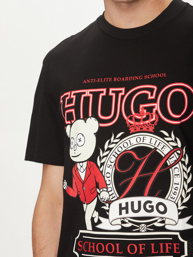 HUGO HUGO T-Shirt Daporoni 50538254 Μαύρο Relaxed Fit