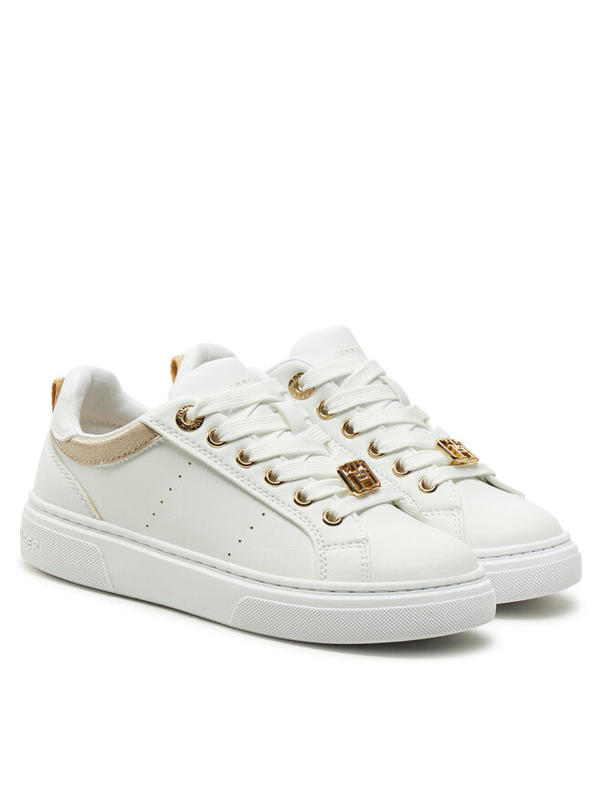 Tommy Hilfiger Sneakersy Tommy Hilfiger Low Cut Lace-Up Sneaker T3A9-33743-1355 M Biały