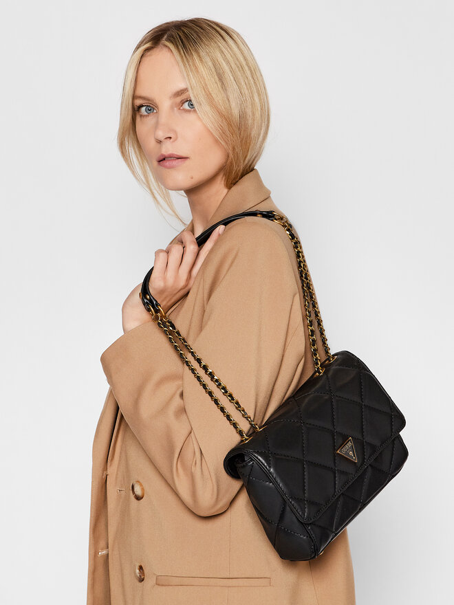 Torbica Guess Cessily Convertible Xbdy Flap HWQB76 79210 Crna ecipele.hr