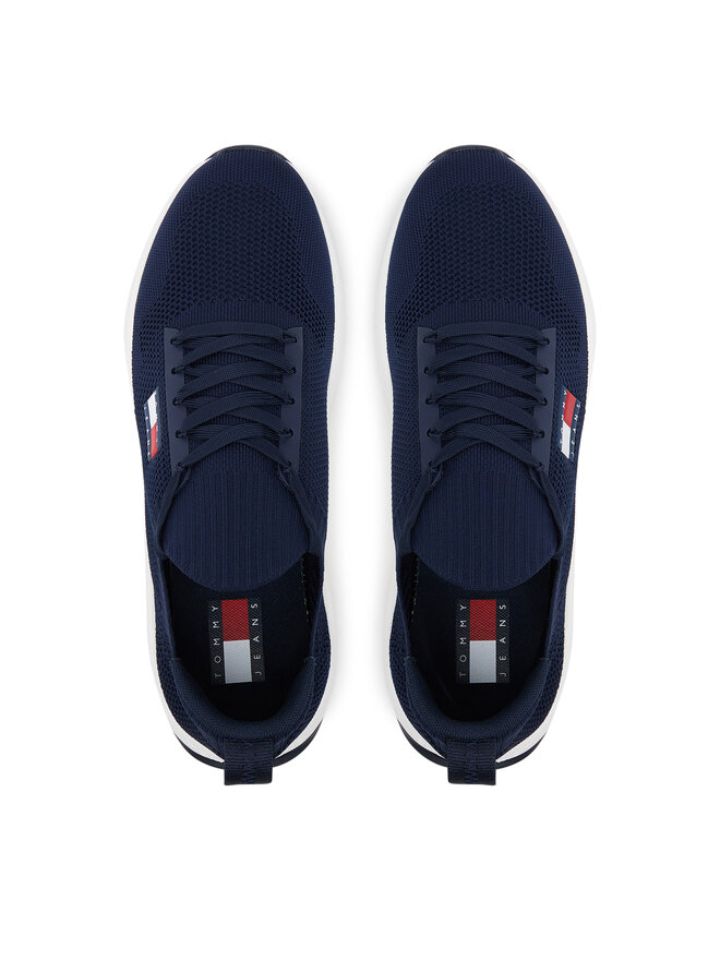 Tommy Jeans Tenisice Tommy Jeans Runner Kntitted EM0EM01555 Tamnoplava