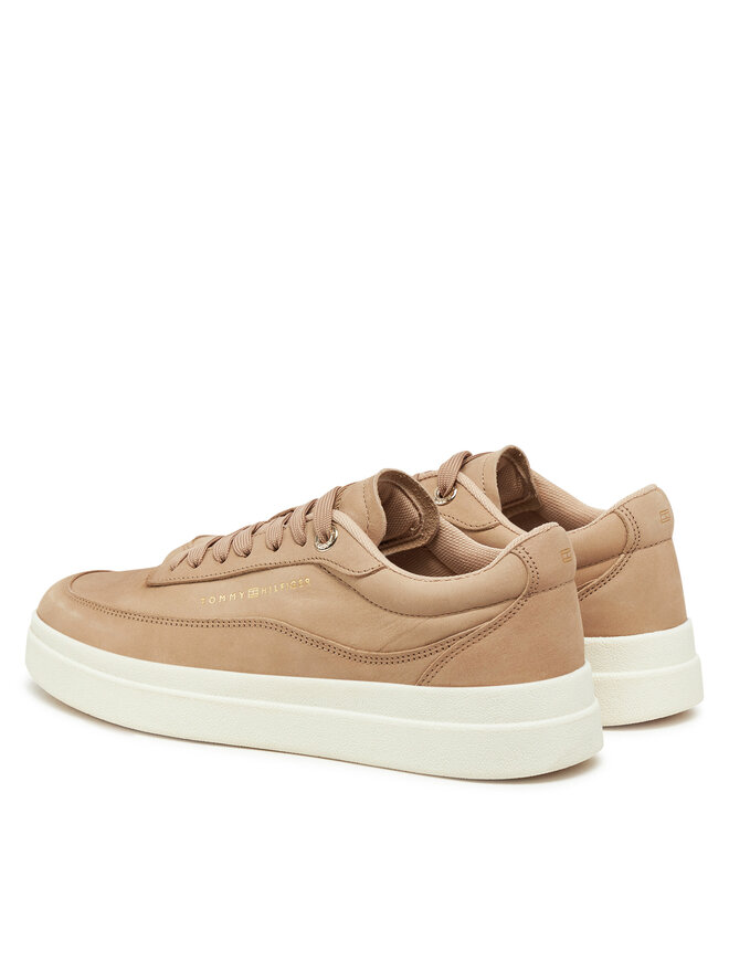 Tommy Hilfiger Sneakersy Tommy Hilfiger Modern Court Sneaker Nubuck FW0FW08462 Beżowy