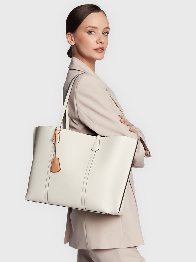 Tory Burch Torebka Tory Burch Perry Triple-Compartment Tote 81932 Biały