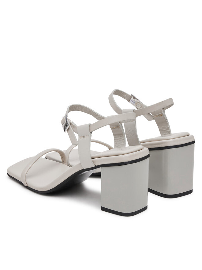 Calvin Klein Σανδάλια Calvin Klein Block Heel Sandal 75 Lth HW0HW02650 Γκρι