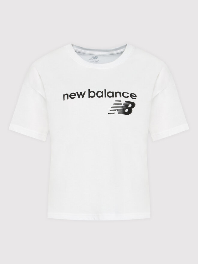 New Balance New Balance Marškinėliai WT03805 Balta Relaxed Fit