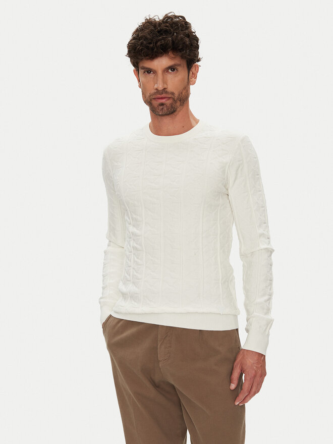 Guess Guess Πουλόβερ M5YR07 Z3FC2 Λευκό Regular Fit