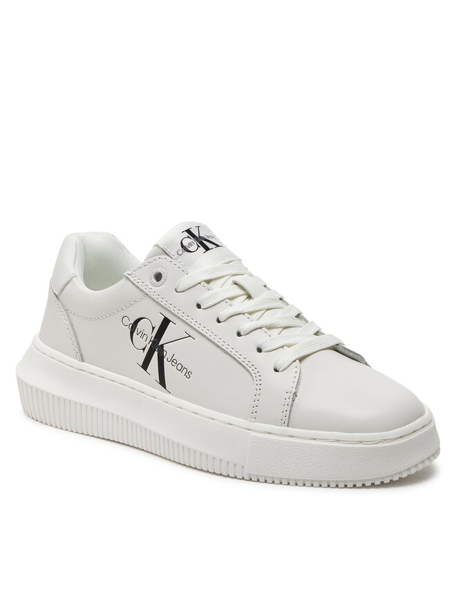 Calvin Klein Jeans Tenisice Calvin Klein Jeans Chunky Cupsole Laceup Mon Lth Wn YW0YW00823 Bijela
