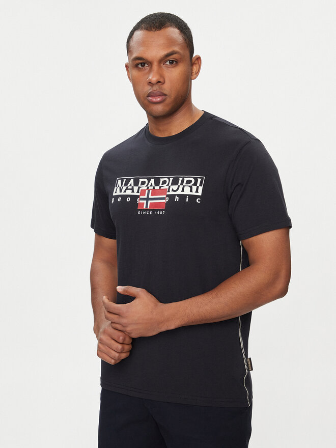 Napapijri Napapijri T-Shirt S-Aylmer NP0A4HTO Μαύρο Regular Fit