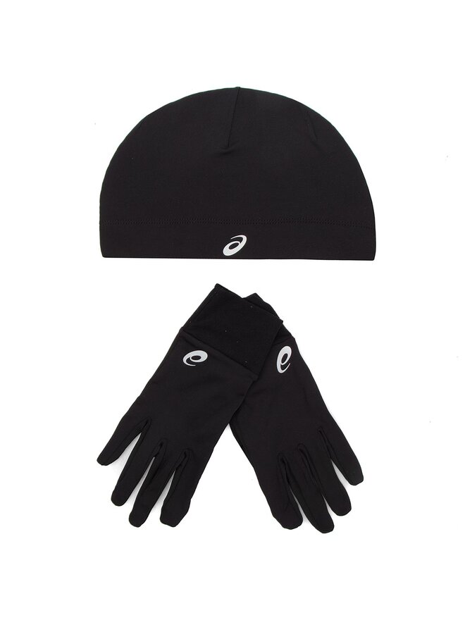 Ensemble bonnet gants Asics Running Pack 3013A035 Noir chaussures