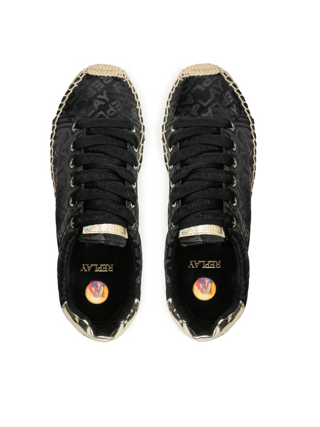 REPLAY Espadrilles Replay Nash Allover GWF22 .000.C0078T Schwarz