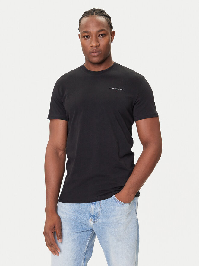 Tommy Jeans Tommy Jeans T-Shirt Linear Chest DM0DM21780 Schwarz Slim Fit