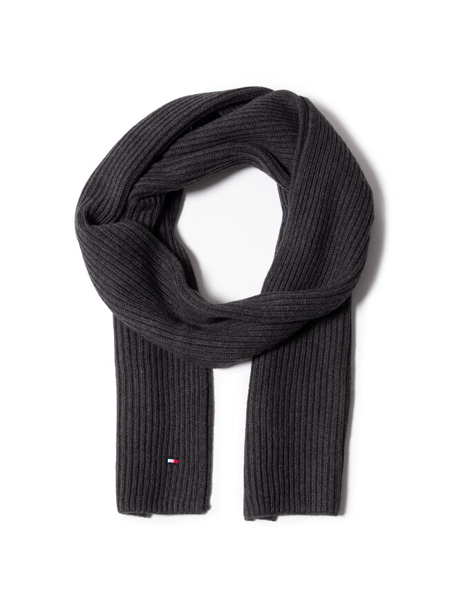 Tommy Hilfiger Šal Tommy Hilfiger Pima Cotton Scarf AM0AM06546 Siva