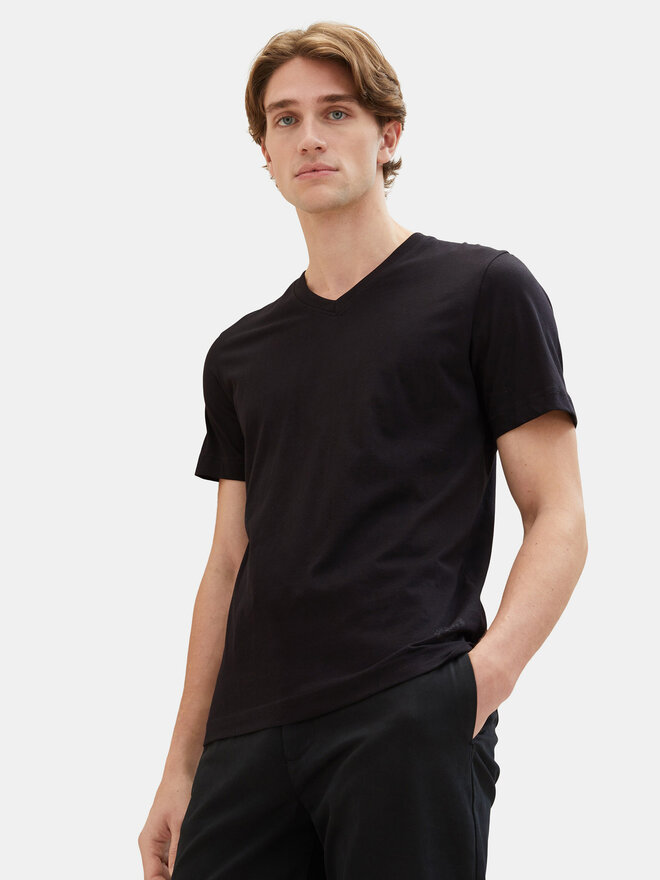 Tom Tailor Tom Tailor Set dveh majic 1037738 Črna Regular Fit