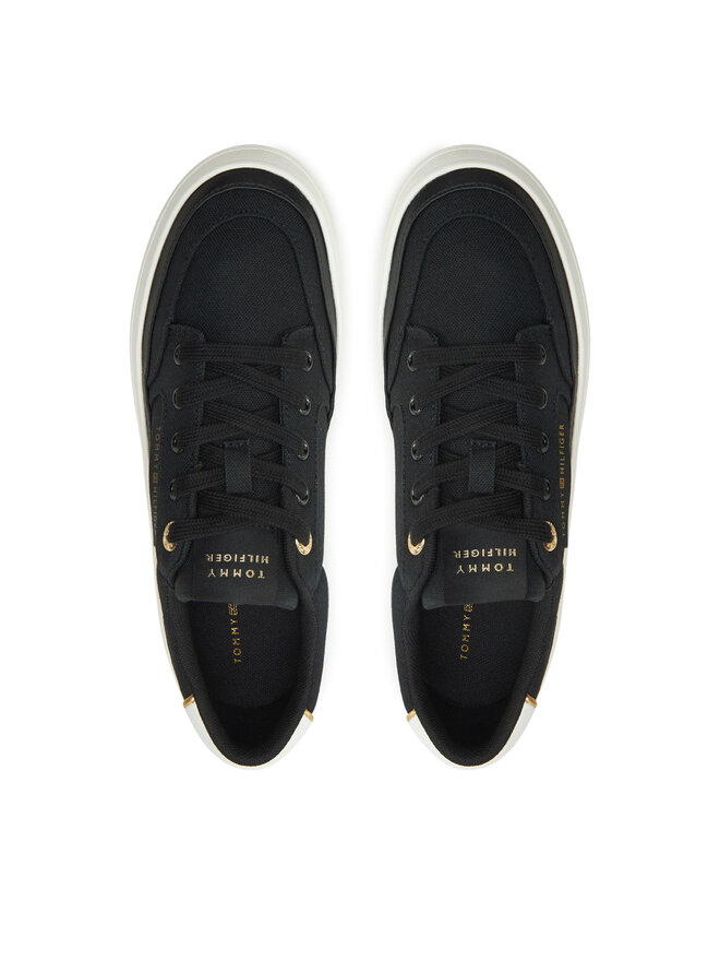 Tommy Hilfiger Sneakersy Tommy Hilfiger Essential Vulc Textile Sneaker FW0FW08323 Czarny